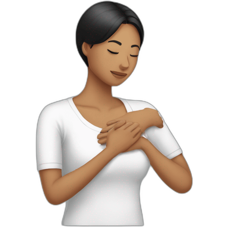 massage shoulder pain black hair emoji