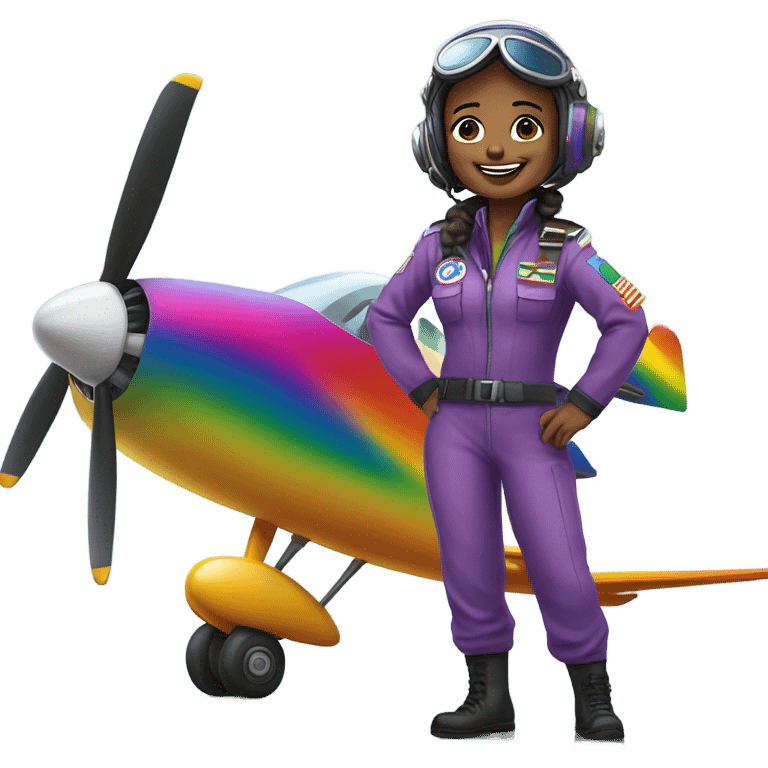 Rainbow pilot emoji