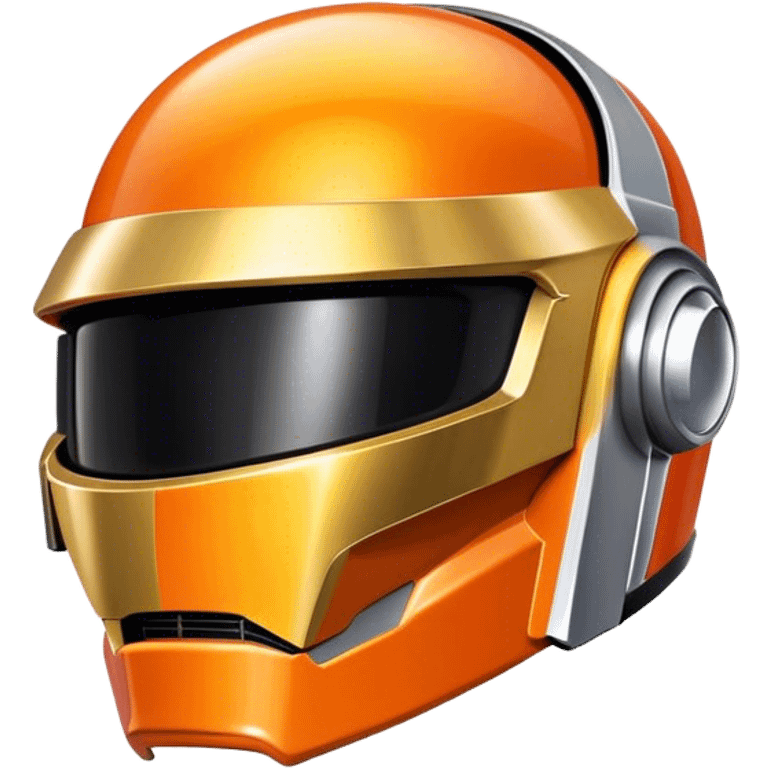 Orange Daft punk helmet emoji