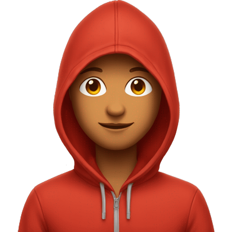 Just a red hoodie, no people emoji