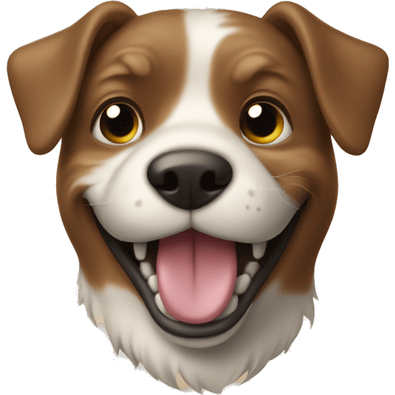 A dog with plaque on the teeths emoji