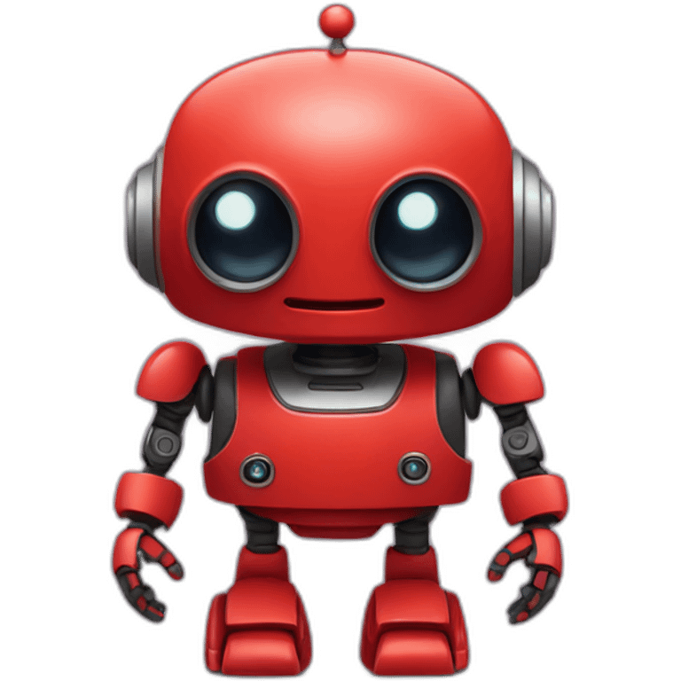 cute little red robot emoji