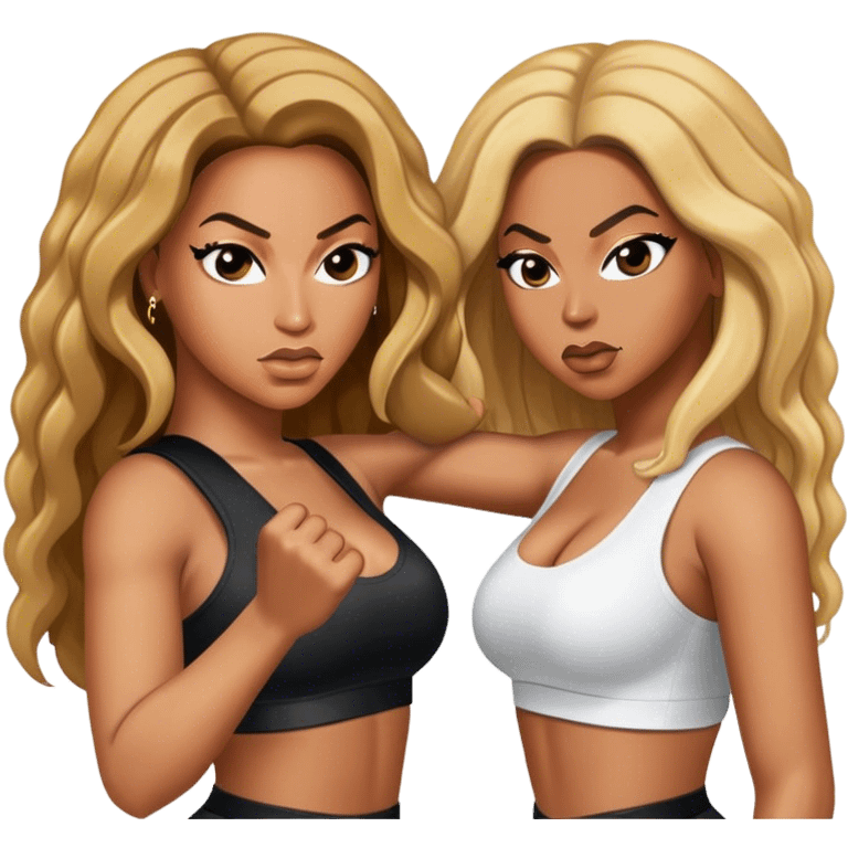 beyonce fighting nicki  emoji