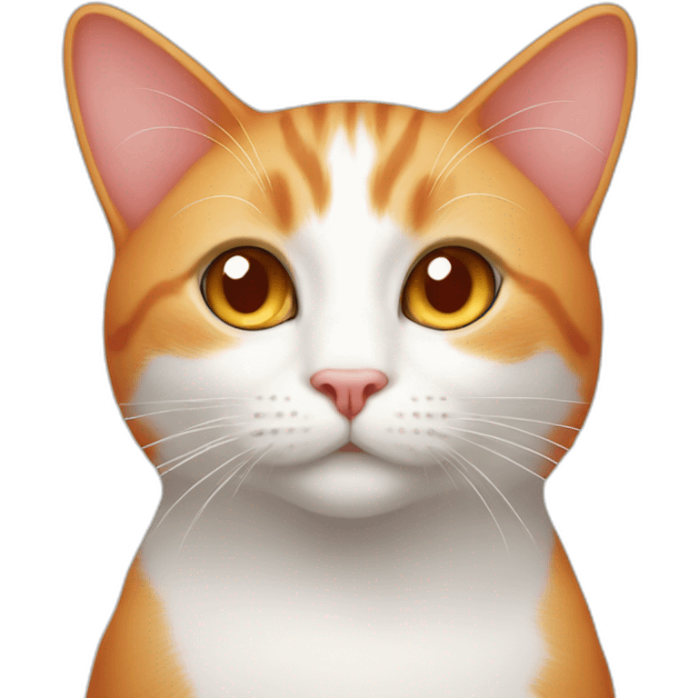 orange and white cat strawberry emoji