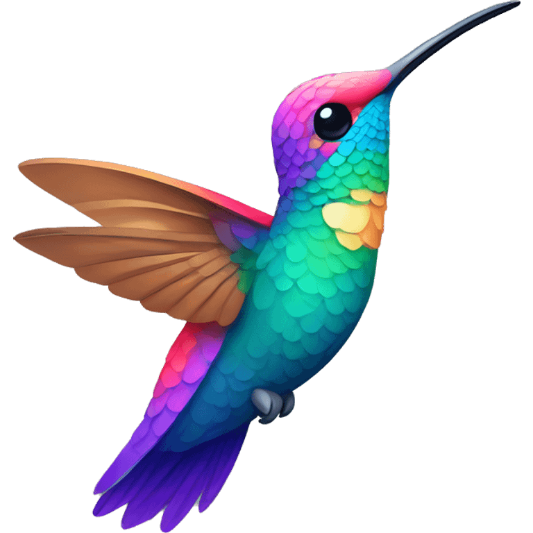 Colorful hummingbird  emoji