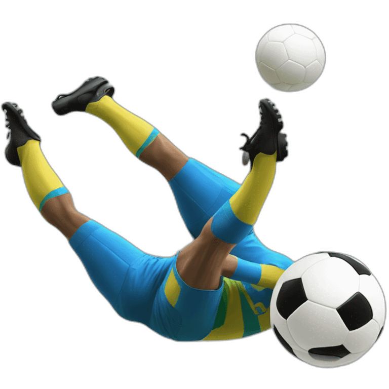 Bicycle kick football emoji