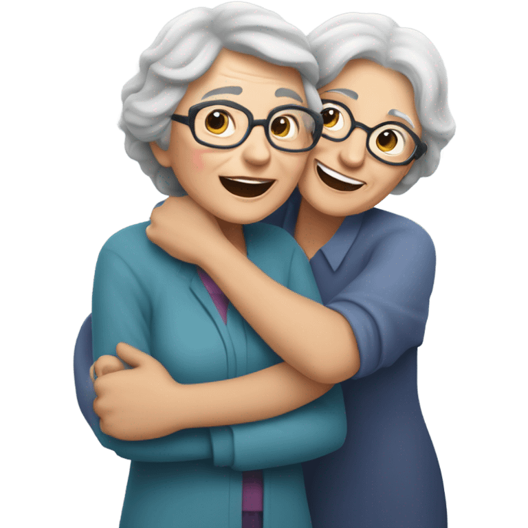 Hugging grandma emoji