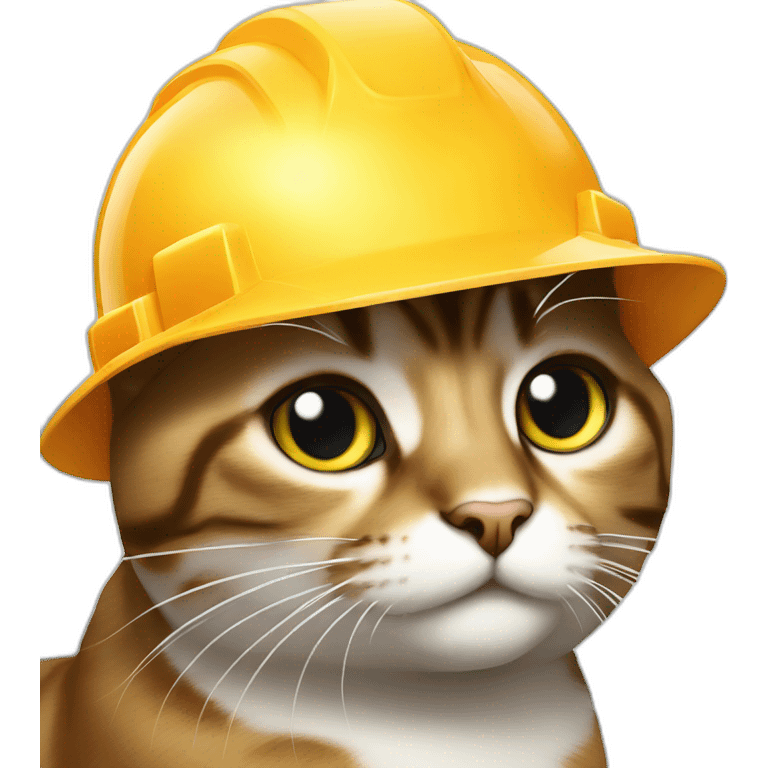 Gato con casco de construccion  emoji