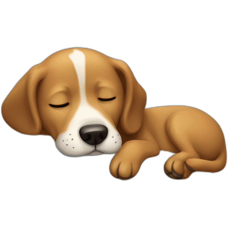 Perro durmiendo sobre cama emoji