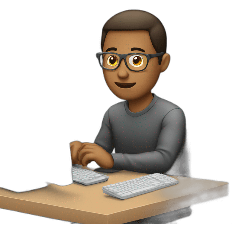 Man at the computer emoji