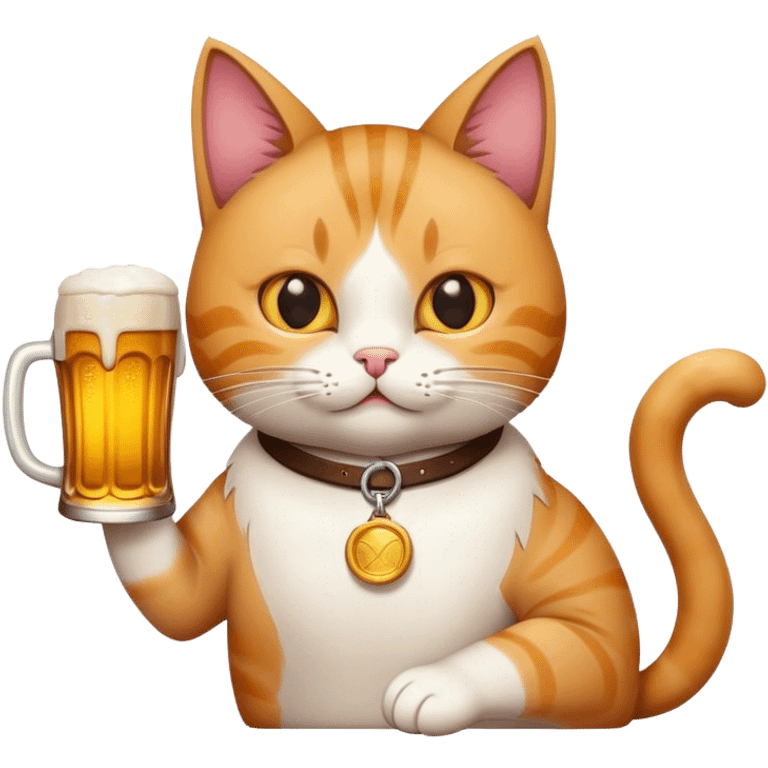 Cat drinking beer  emoji