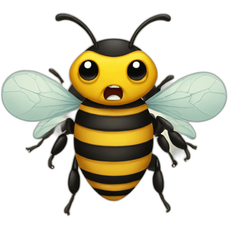 Angry bee emoji