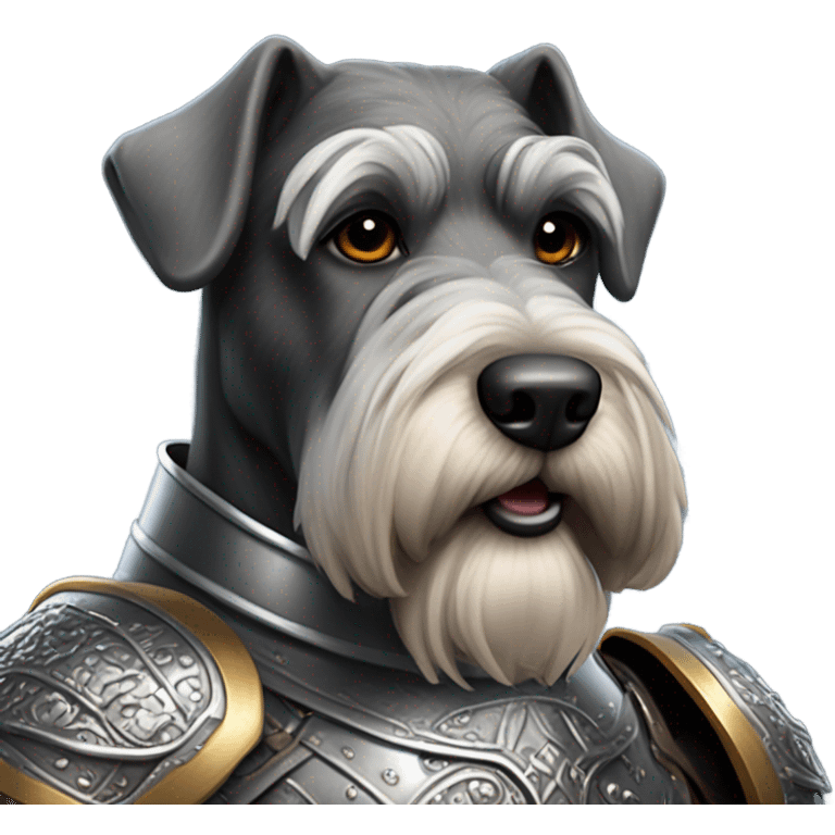 Giant Schnauzer in armor emoji