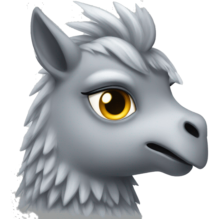 Light grey hippogriff emoji