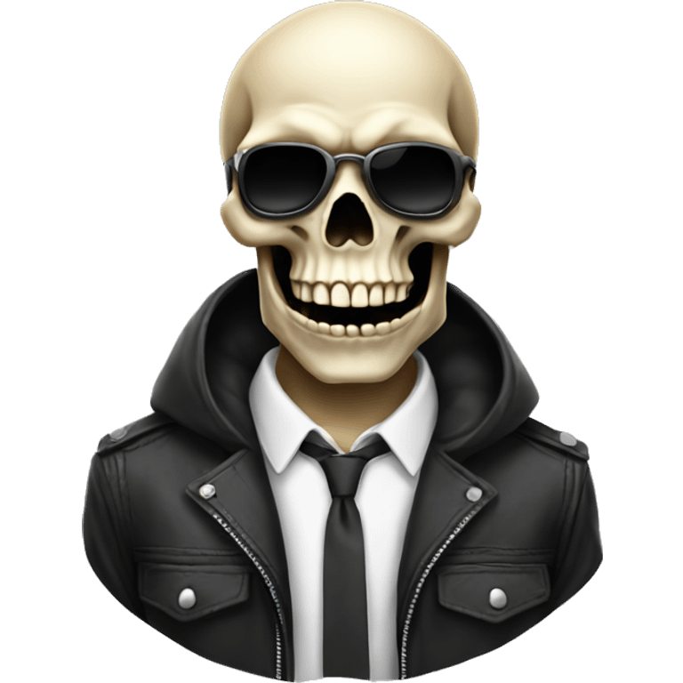 very cool skull with swagger  emoji