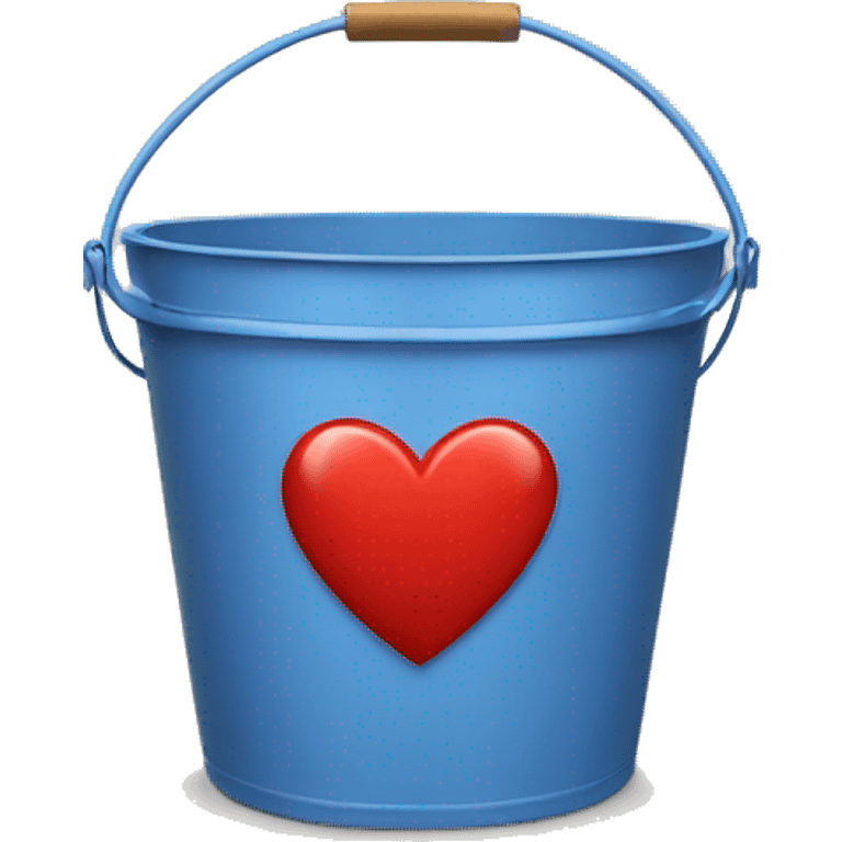 a bucket with a heart in it emoji