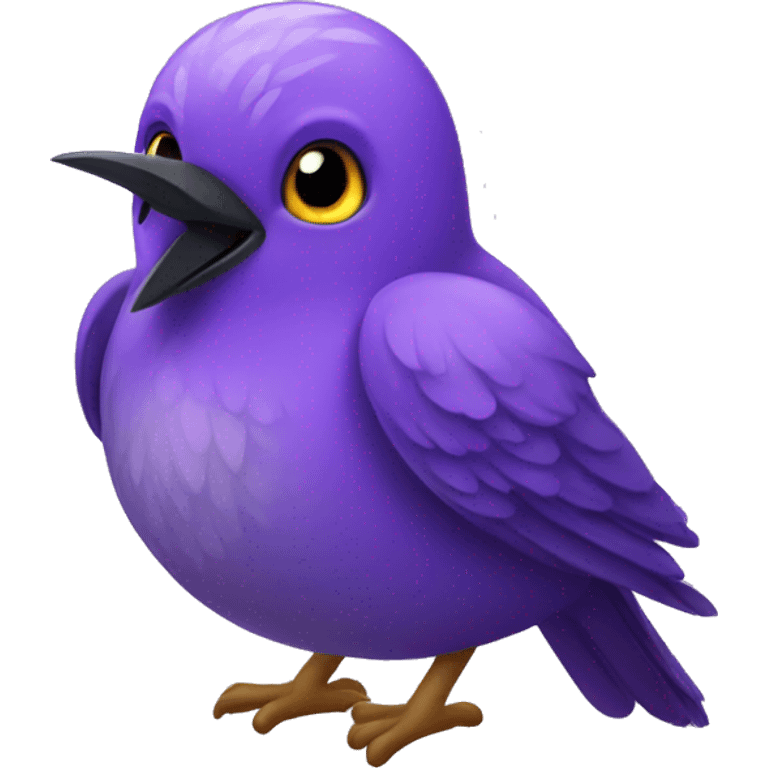 Violet bird emoji