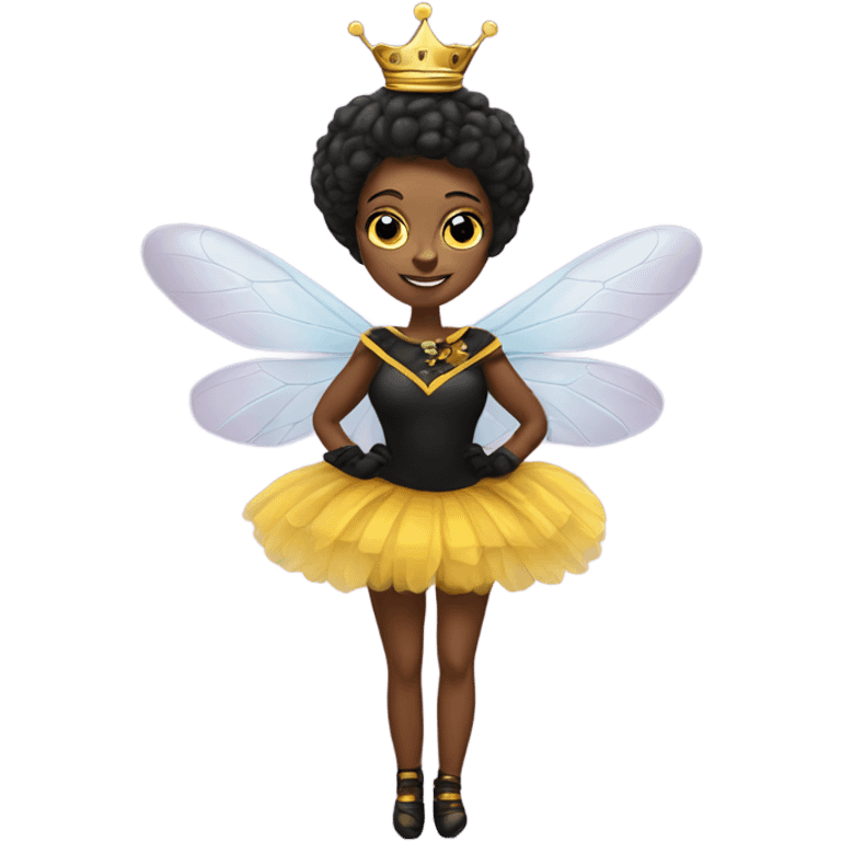 Queen bee in tutu emoji