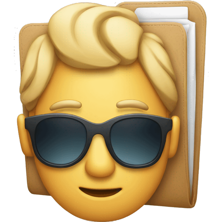 mac folder with sunglasses emoji