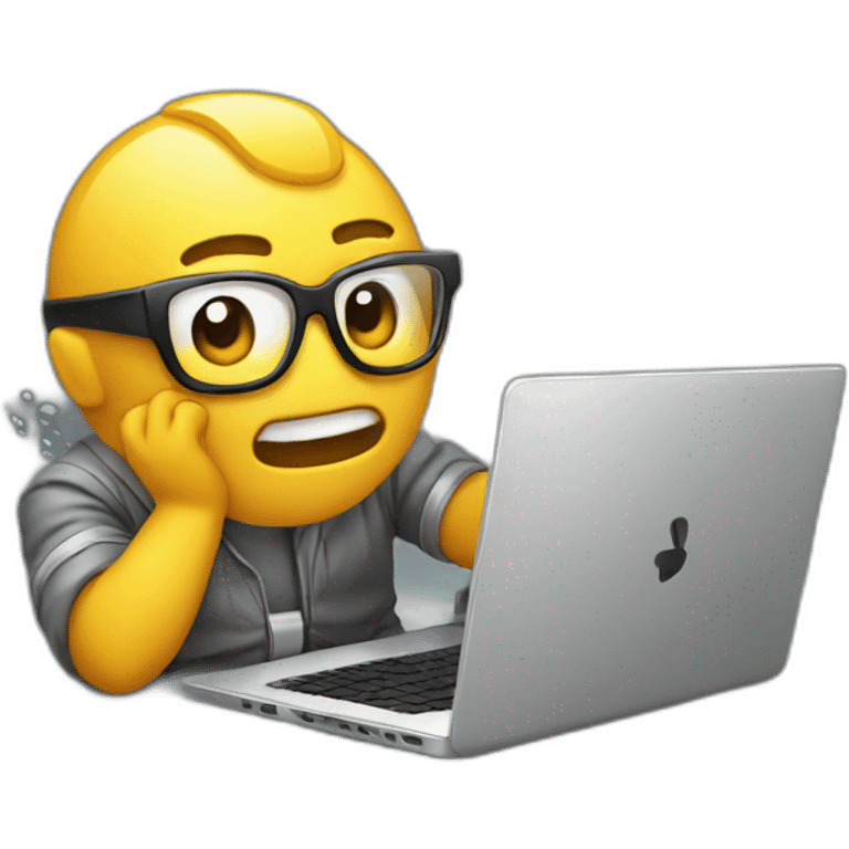 developer crashing laptop emoji