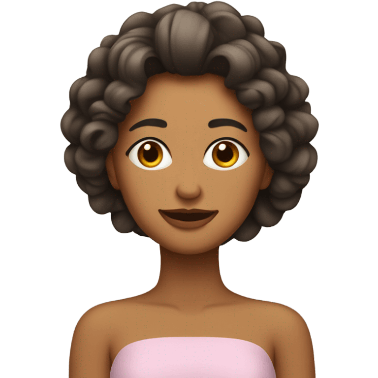 MUJER CON PELO RIZADO EN SPA emoji