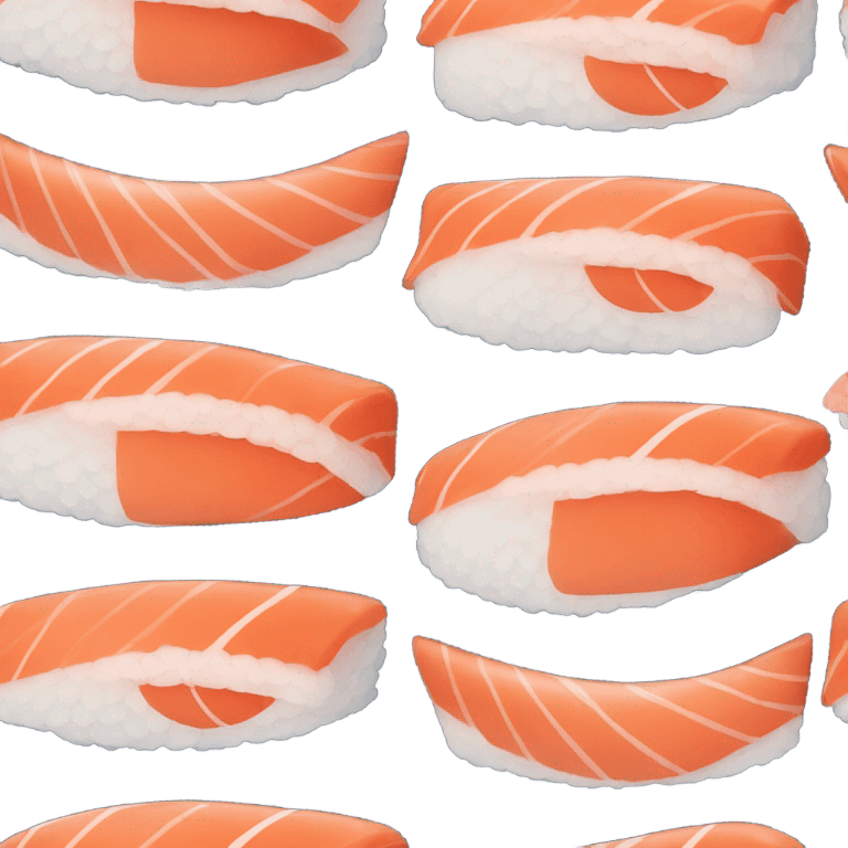 Salmon nigiri sushi with a smile emoji