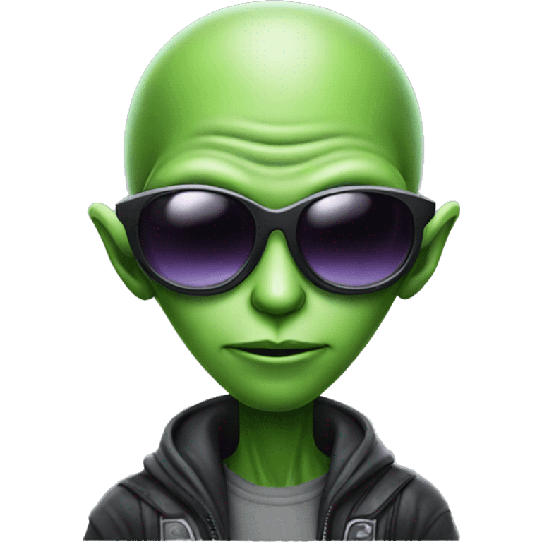 Alien wearing sunglasses emoji