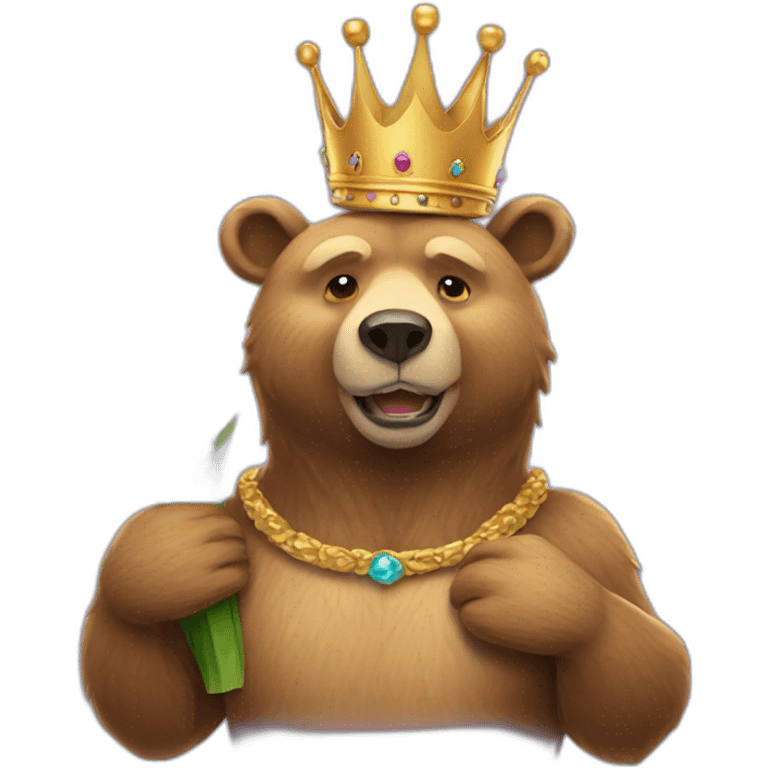 Bear with crown emoji