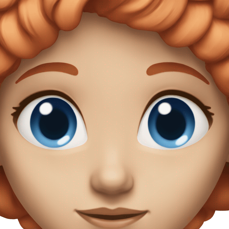 Red-hair-girl blue-eyes spa skincare emoji