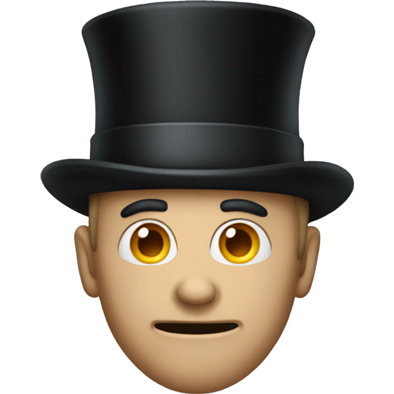 Scary man with top hat emoji