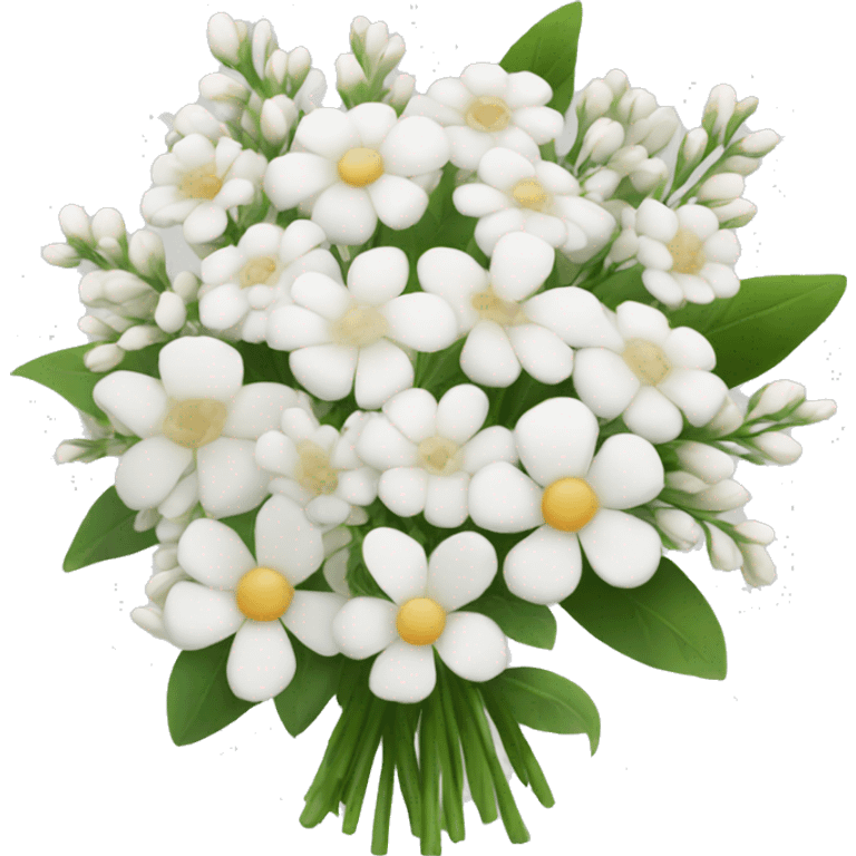 white bouquet of flowers  emoji