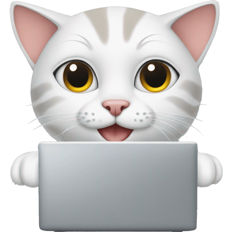 cat on computer emoji