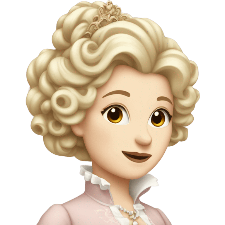 pale pink brown-eyed rococo blone aristocratic lady emoji