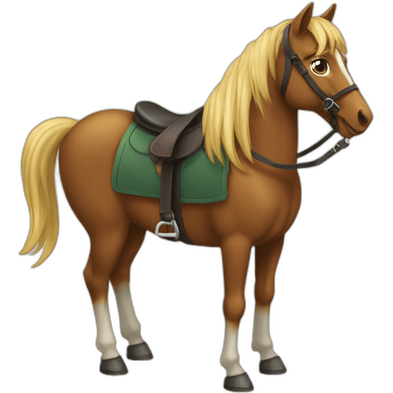 chat sur un poney emoji