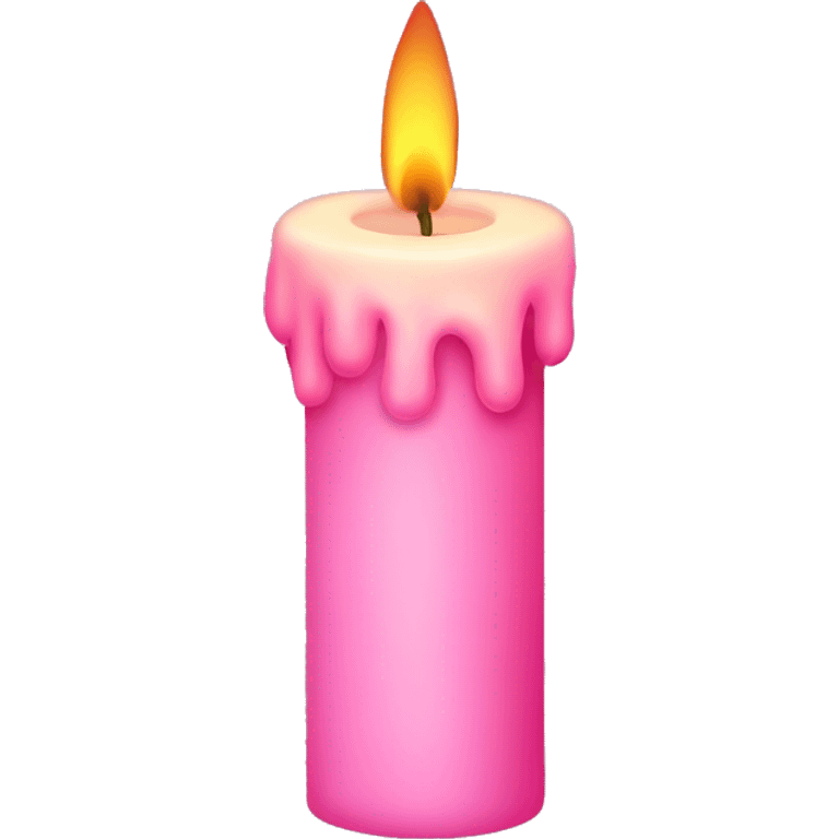 Pink candle emoji