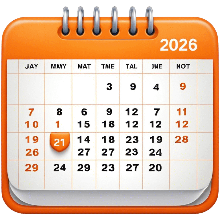 Orange calendar emoji