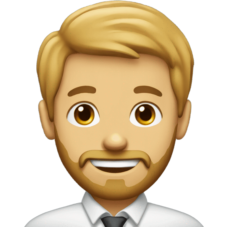 smiling male portrait with beard at school emoji