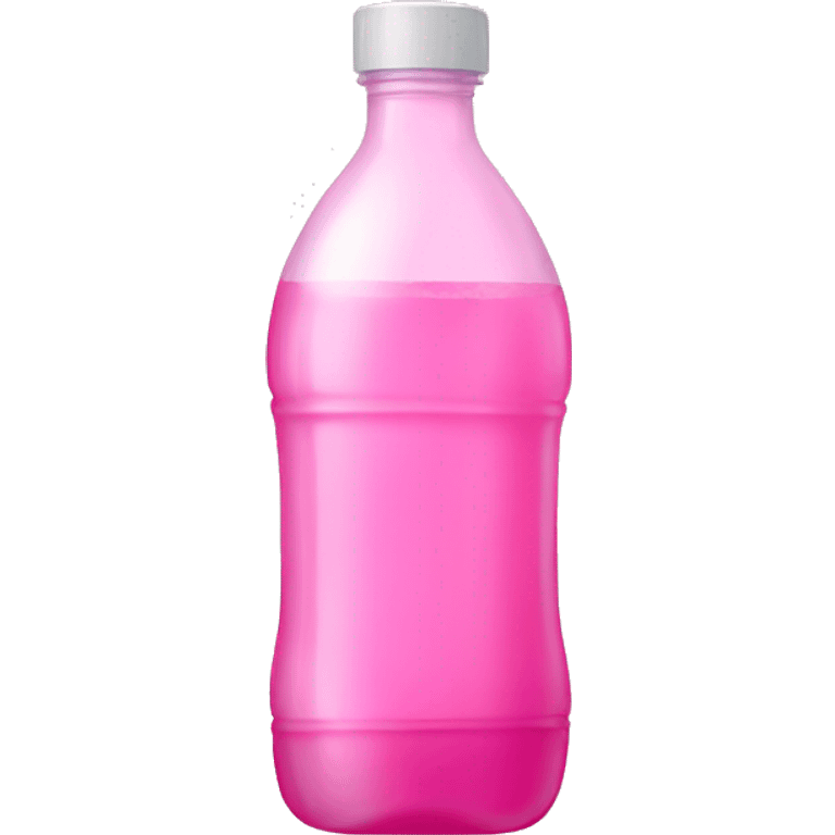 plastic bottle with crystaline pink liquid emoji