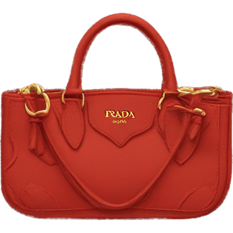 Prada purse in red emoji