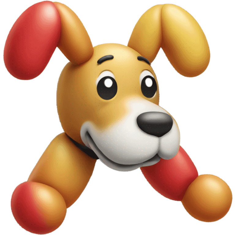 Simple classic balloon dog made from a balloon emoji