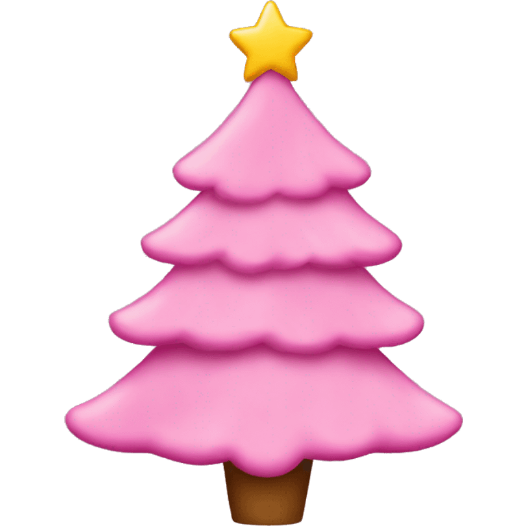 Pink Christmas tree emoji