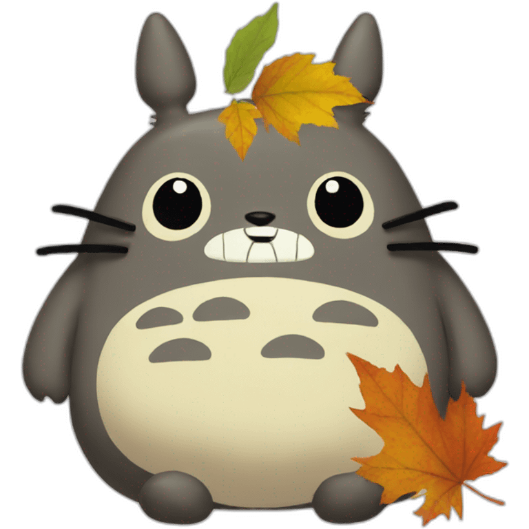 Autumn Totoro emoji