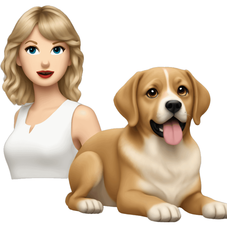 Taylor Swift with a dog emoji