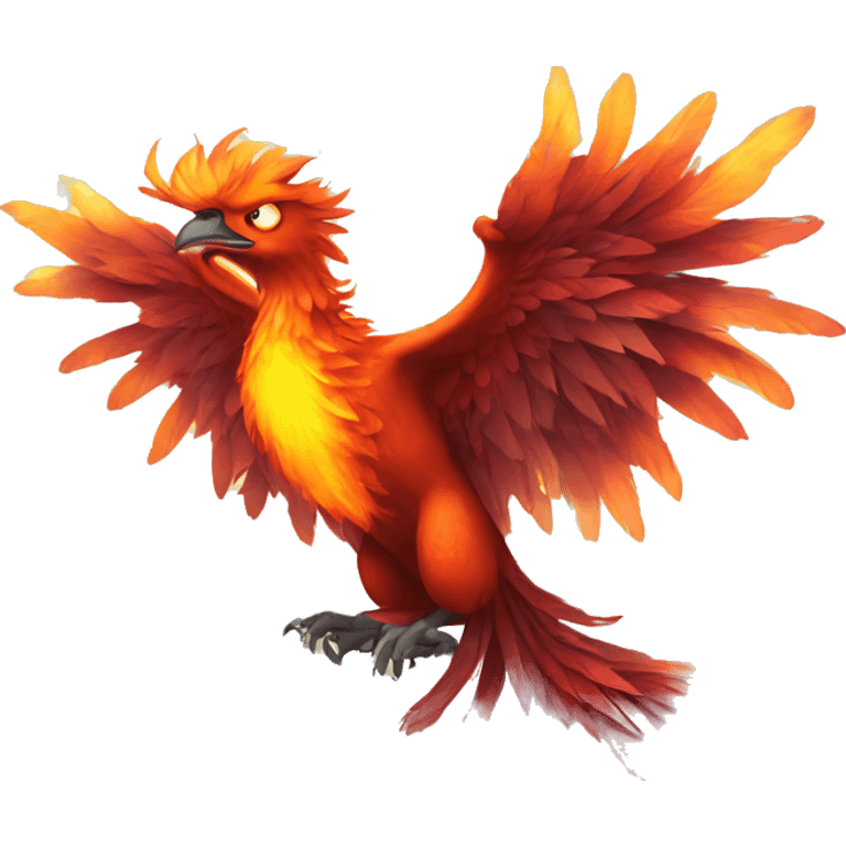 phoenix, fire bird, beautiful emoji