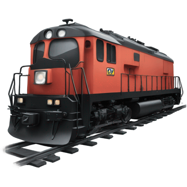 A electric locomotive (With little shiny black Kirby eyes) emoji