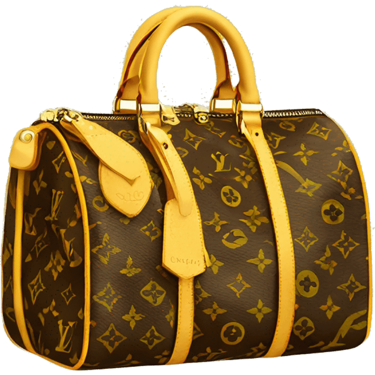 Louis Vuitton bag yellow emoji