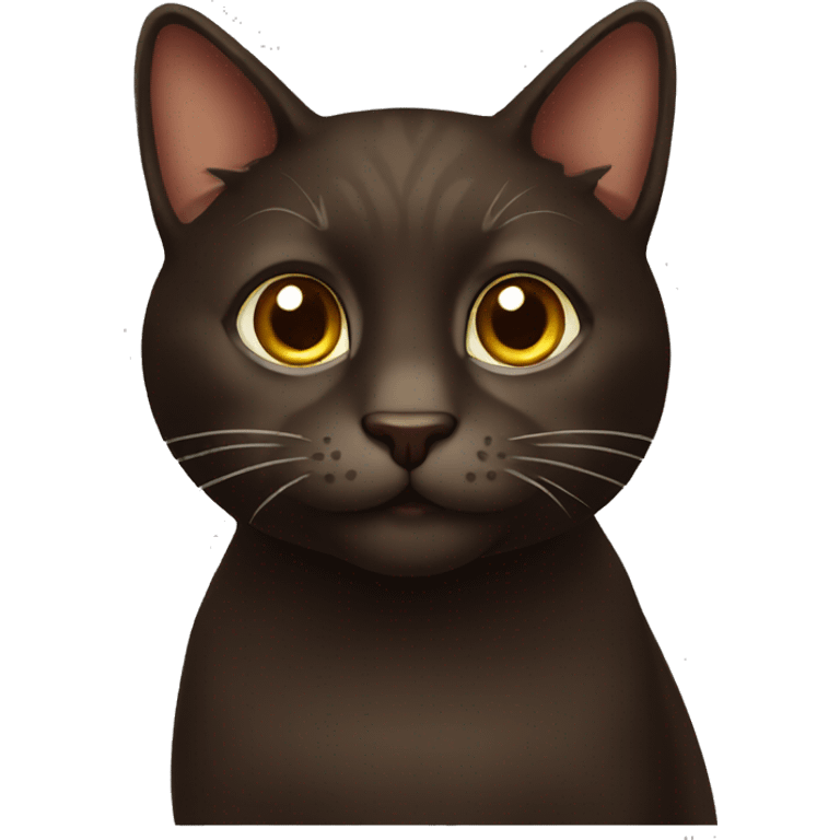 Dark brown cat emoji