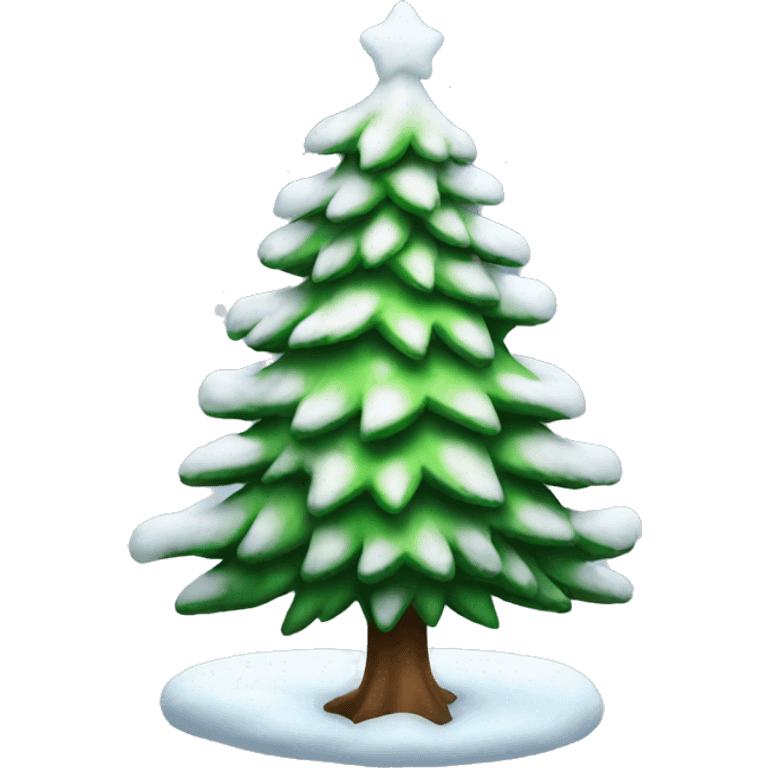 Snowy Christmas tree emoji