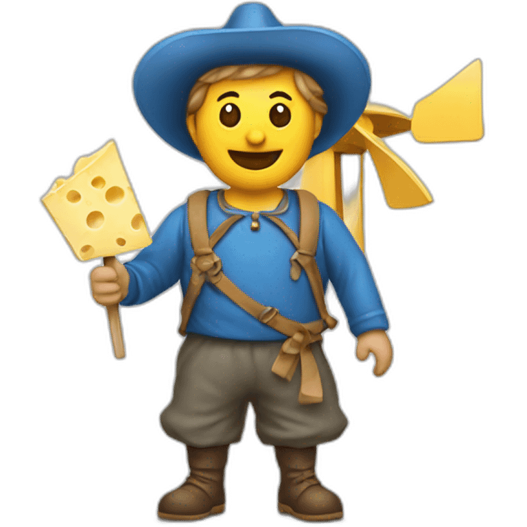 Dutch Guy with cheese and windmill emoji