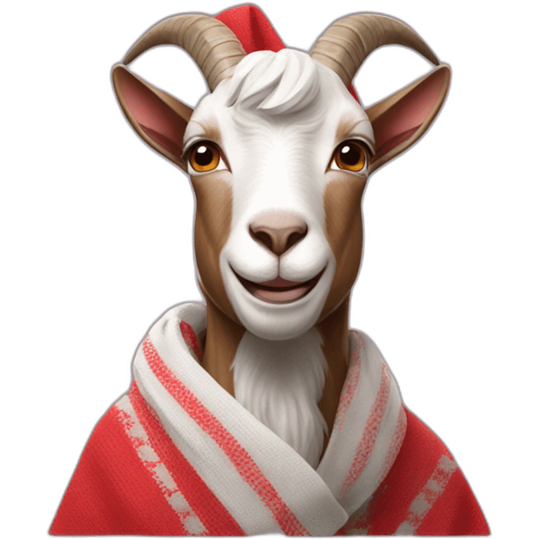 goat wearing red Keffiyeh emoji